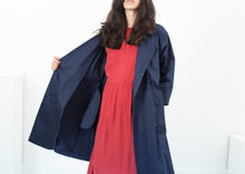 Load image into Gallery viewer, Sateen Trench in Navy